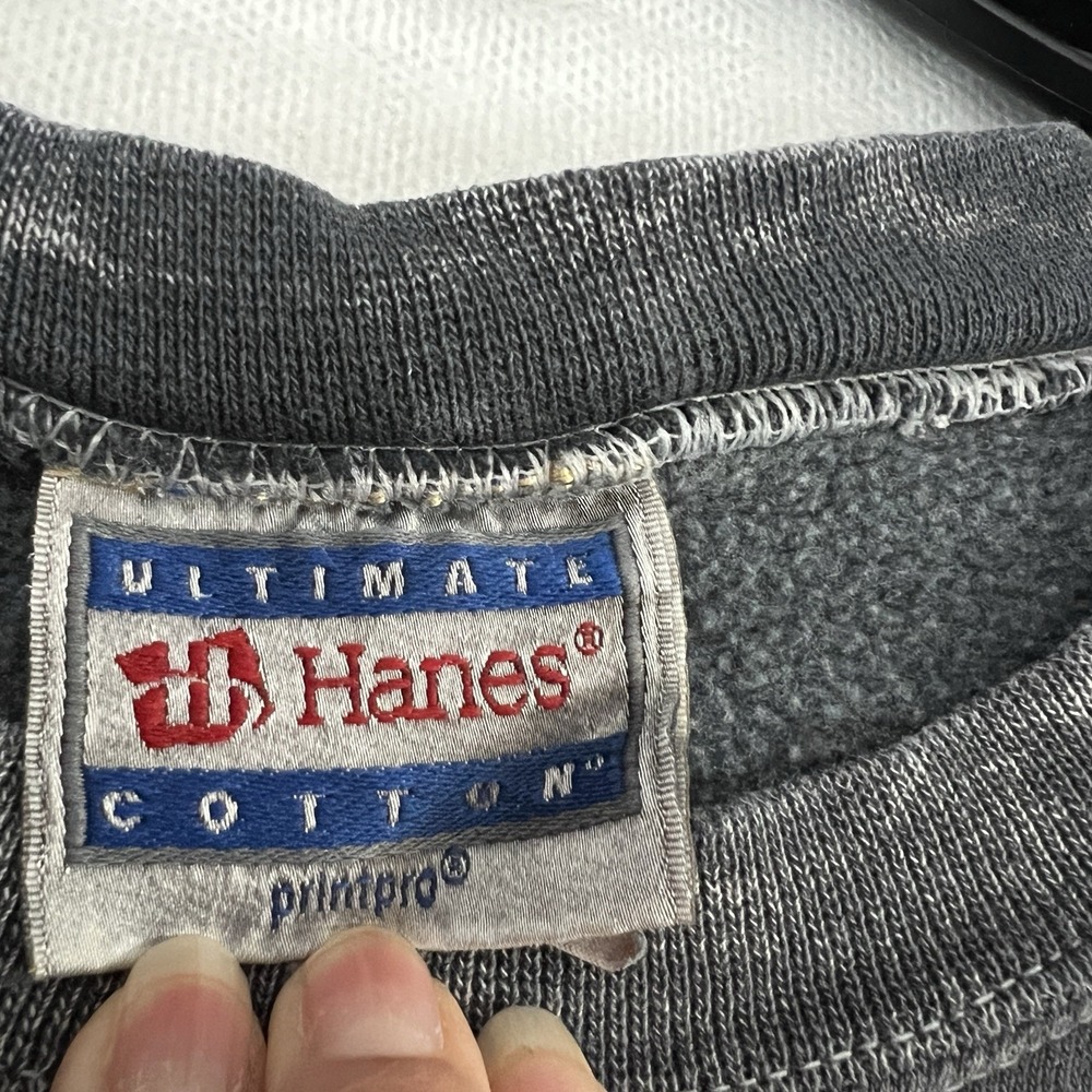 VTG Hanes Stone Aged Rockwear Sweatshirt Gray Acid Washed Buffalo XX LARGE 53" - Picture 3 of 11